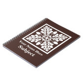 Mahogany Acorn und Leaf Tile Design Notizblock (Linke Seite)