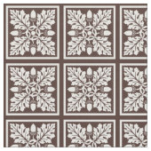 Mahogany Acorn und Leaf Tile Design Stoff (Nahaufnahme)