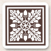 Mahogany Acorn und Leaf Tile Design Untersetzer (Vorderseite)