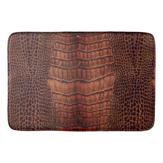 Mahogany Alligator Classic Reptile Leder (Imitate) Badematte (Vorderseite)