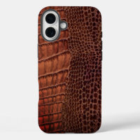Mahogany Alligator Classic Reptile Leder (Imitate)