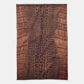 Mahogany Alligator Classic Reptile Leder (Imitate) Geschirrtuch (Vertikal)