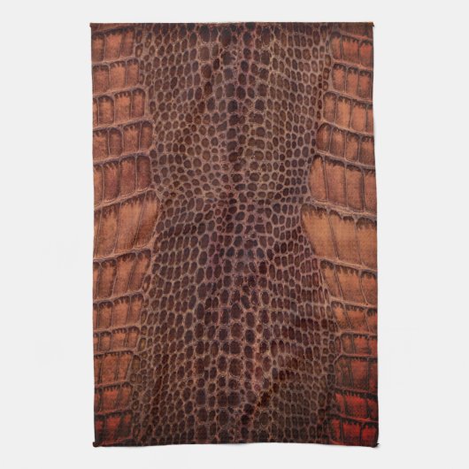 Mahogany Alligator Classic Reptile Leder (Imitate) Geschirrtuch (Vertikal)