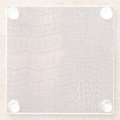 Mahogany Alligator Classic Reptile Leder (Imitate) Glasuntersetzer (Rückseite)