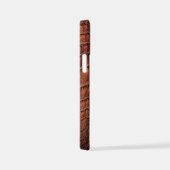 Mahogany Alligator Classic Reptile Leder (Imitate) iPhone Hülle (Rechte Seite)