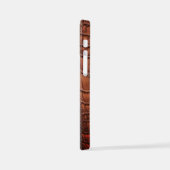 Mahogany Alligator Classic Reptile Leder (Imitate) iPhone Hülle (Linke Seite)