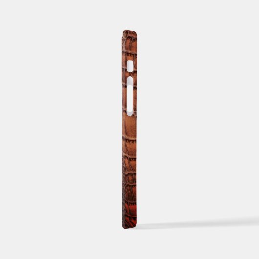 Mahogany Alligator Classic Reptile Leder (Imitate) iPhone Hülle (Linke Seite)