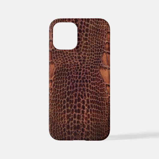 Mahogany Alligator Classic Reptile Leder (Imitate) iPhone Hülle (Rückseite)
