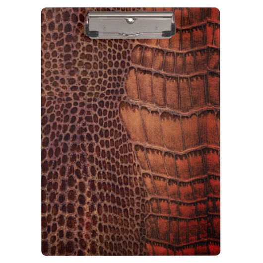 Mahogany Alligator Classic Reptile Leder (Imitate) Klemmbrett (Vorderseite)