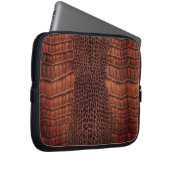 Mahogany Alligator Classic Reptile Leder (Imitate) Laptopschutzhülle (Vorne Rechts)