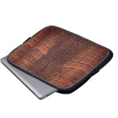 Mahogany Alligator Classic Reptile Leder (Imitate) Laptopschutzhülle (Vorne Knopf)