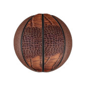 Mahogany Alligator Classic Reptile Leder (Imitate) Mini Basketball (Vertikal)