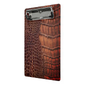 Mahogany Alligator Classic Reptile Leder (Imitate) Mini Klemmbrett (Gewinkelt2)
