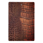 Mahogany Alligator Classic Reptile Leder (Imitate) Mini Klemmbrett (Rückseite)