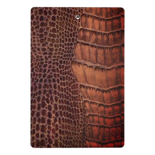 Mahogany Alligator Classic Reptile Leder (Imitate) Mini Klemmbrett (Rückseite)