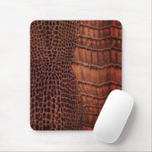 Mahogany Alligator Classic Reptile Leder (Imitate) Mousepad (Mit Mouse)