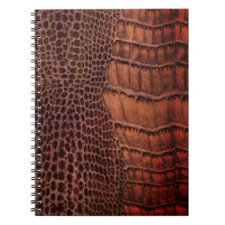 Mahogany Alligator Classic Reptile Leder (Imitate) Notizblock