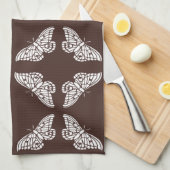 Mahogany Arts and Crafts Schmetterlinge Geschirrtuch (Viertel Falte)