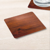 Mahogany-Holzfläche Rechteckiger Pappuntersetzer (angewinkelt)