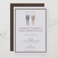 Mahogany Masculine Hochzeit Einladung