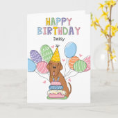 Mahogany Neapolitan Mastiff Birthday Karte (Gelbe Blume)