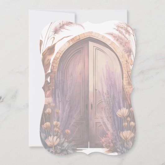 Mahogany Passage Elegante Rustikale Hochzeit Einla Einladung (Rückseite)