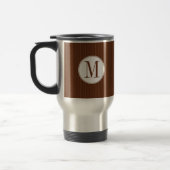 Mahogany Pinstripe Single Monogram Tasse (Links)