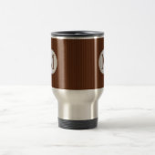 Mahogany Pinstripe Single Monogram Tasse (Mittel)