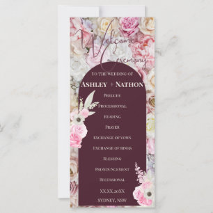 Mahogany Red Floral Arch Sommerhochzeit