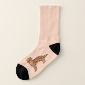 Mahogany Red Golden Retriever Niedlich Cartoon Dog Socken (Links - Außen)