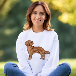 Mahogany Red Golden Retriever Niedlich Cartoon Dog Sweatshirt