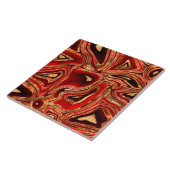 Mahogany Red Liquid Marble abstrakt Fliese (Seite)