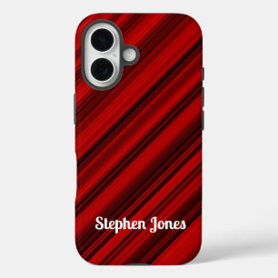 Mahogany Red und Black iPhone 16 Hülle