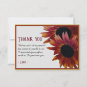 Mahogany Sunflower Geburtstag Dankeskarte (Vorderseite)