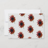 Mahogany Sunflower Geburtstag Dankeskarte (Rückseite)