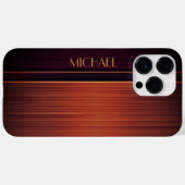 Mahogany Textured Style Personalisiert Name Case-Mate iPhone Hülle (Rückseite (Horizontal))