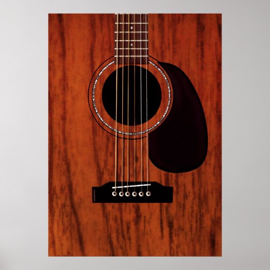Mahogany Top Acoustic Guitar Poster (Vorne)