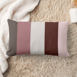 Mahogany und Pink Hues Lumbar Throw Kissen