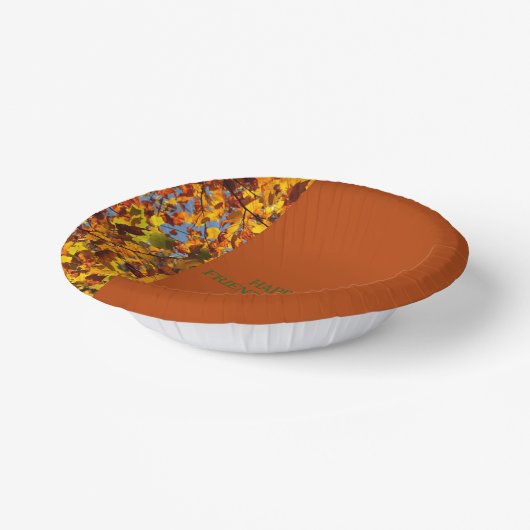 Mahogany Verlasst Erntedank Friendsgiving Pappteller (Gewinkelt)