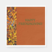 Mahogany Verlasst Erntedank Friendsgiving Serviette (Vorderseite)