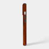 Mahogany Wood Pattern iPhone 15 Hülle (Linke Seite)
