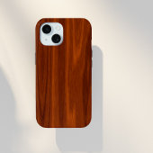 Mahogany Wood Pattern iPhone 15 Hülle