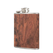 Mahogany Wood Print Flachmann (Links)