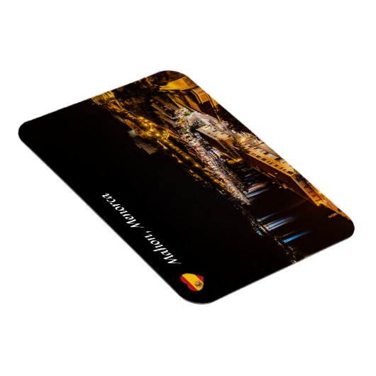 Mahon Hafen am Abend - Menorca, Spanien Magnet (Rechte Seite)