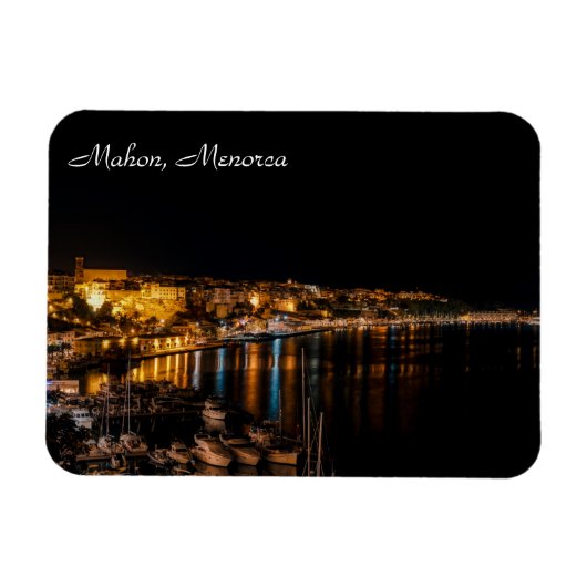 Mahon Hafen am Abend - Menorca, Spanien Magnet (Horizontal)