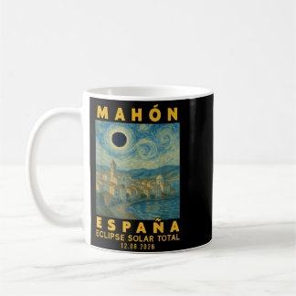 Mahón Spanien Totale Sonnenfinsternis 2026 Grafik Kaffeetasse