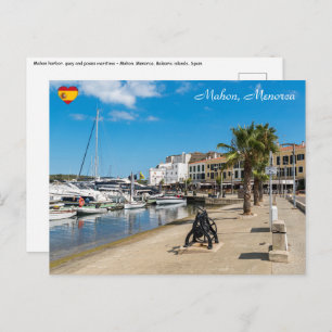 Mahon und Paseo maritimo - Menorca, Spanien Postkarte