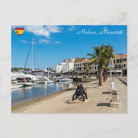 Mahon und Paseo maritimo - Menorca, Spanien Postkarte (Vorderseite)