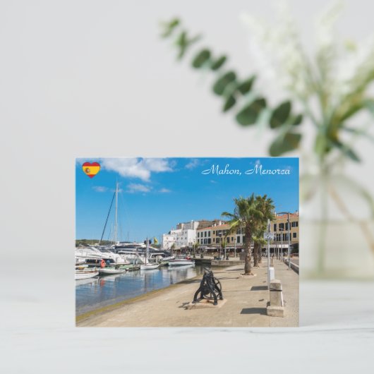 Mahon und Paseo maritimo - Menorca, Spanien Postkarte (Stehend Vorderseite)