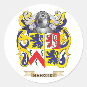 Mahoney-Wappen (Familienwappen) Runder Aufkleber